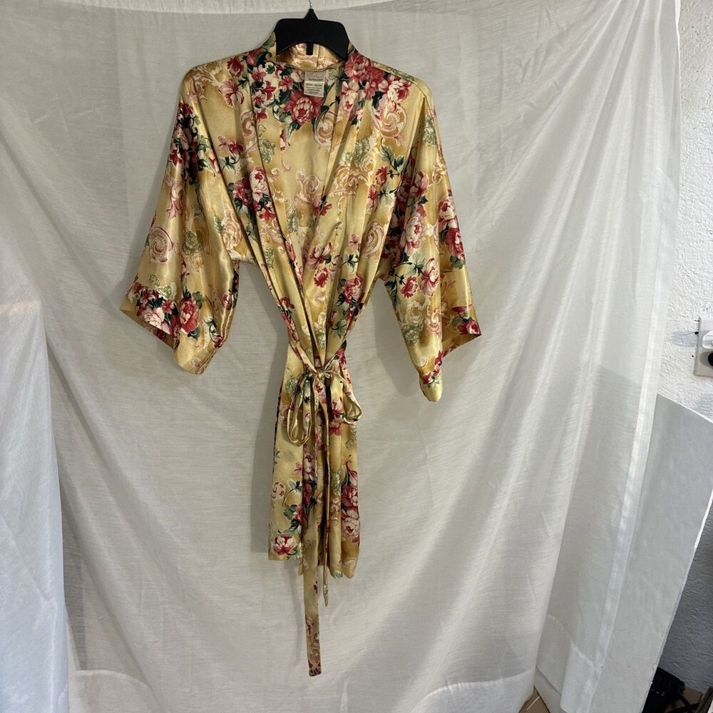 sophia by delicates robe M floral belted pocket